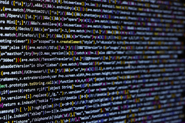 Programming coding screen, web developer coding screen