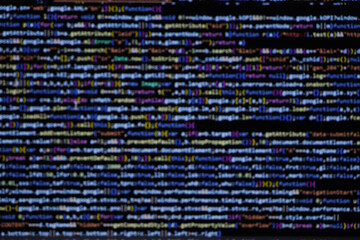 Programming coding screen, web developer coding screen