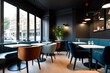 © Michael - Chic Cafe Interior with Stylish Chairs and Sleek Tables by a Wide Window