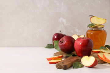 Wall Mural - Red apples, concept of fresh and healthy food