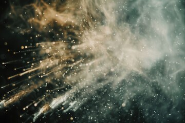 Wall Mural - close-up of a firework exploding on a black background, great for abstract art or dark-themed design