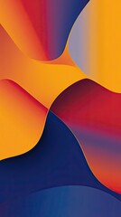 Poster - Abstract Waves in Vibrant Colors