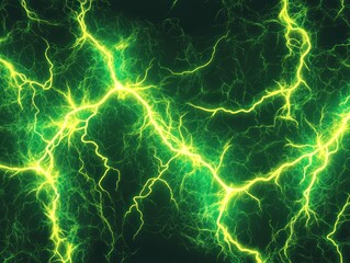 Wall Mural - Abstract Green Lightning