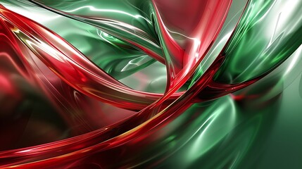 Abstract design with modern green and red background, vibrant and dynamic.