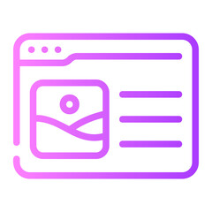 Sticker - landing page gradient icon