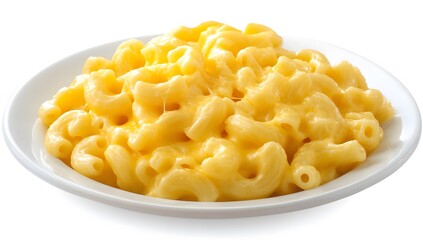 Delicious Macaroni and Cheese with Fresh Green Leaves