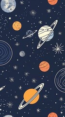 vector graphic of space universe pattern