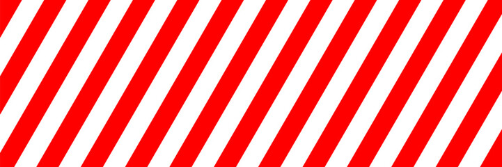 Warning safety red and white diagonal stripes line caution hazard danger road sign symbol.