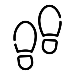 Wall Mural - footprint Line Icon