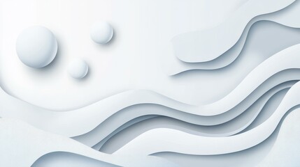 Sticker - A sleek, modern white background features abstract tech designs, perfect for a contemporary digital look.