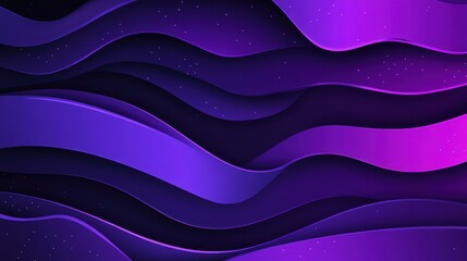 Canvas Print - Abstract design with halftone dots and curves in dark purple, perfect for modern vector backgrounds and illustrations.