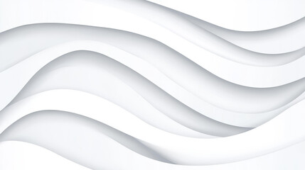 Canvas Print - Sleek and modern abstract background featuring white curves and smooth waves, perfect for a futuristic aesthetic.