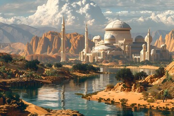 ancient city in the desert.