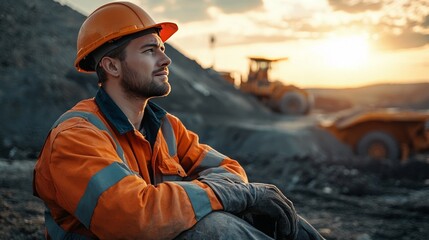 Truck driver in a mining company, 16:9