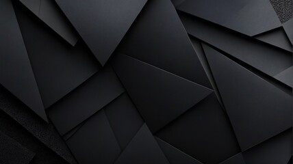 Wall Mural - Abstract black background multiple triangular shapes arranged di