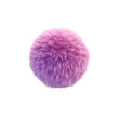 © wanna - 3D render of a fluffy pink and purple ball on a white background,