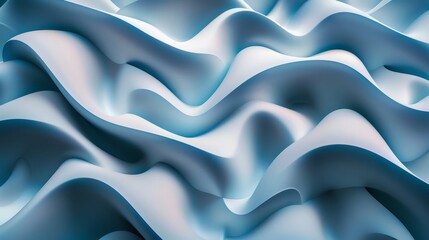 Wall Mural - This artwork showcases an abstract background characterized by flowing, voluminous curves that create a sense of depth with seamless, subtle gradients