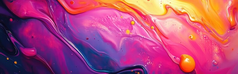 Leinwandbilder - Fluid art in a 3D cartoon rendering Abstract colorful background showcasing paint mixing Modern art