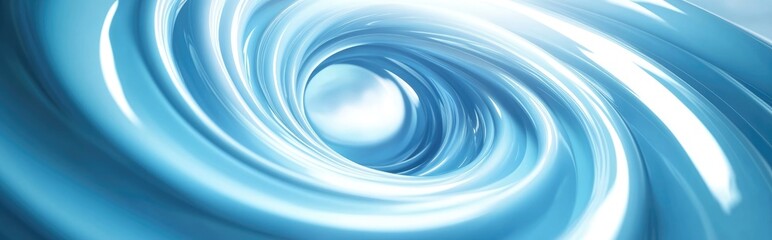 Leinwandbilder - Blue abstract spiral background with a bright center created in 3D cartoon rendering suitable for brochure book cover or web design