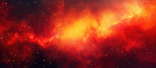 Leinwandbilder - Bright red space nebula with a 3D cartoon rendering featuring dark red and orange gradient grungy smoke Abstract blaze of fire flame texture or background Red and yellow grunge watercolor backdrop