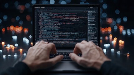 Mastering Web Development: Developer in Modern Coding Environment Using Dark Code Editor with Ultra Sharp 32K Detail, Generate Ai