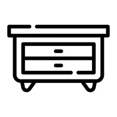 Canvas Print - drawer Line Icon