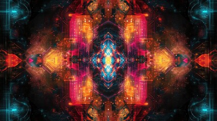 Abstract vertical digital intelligence design as a backdrop for mobile devices