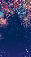 Poster - Colorful fireworks celebration background