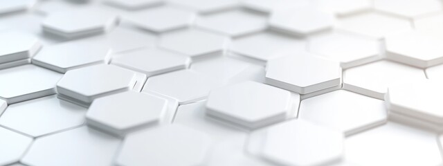 Leinwandbilder - White hexagonal background featuring a subtle light pattern