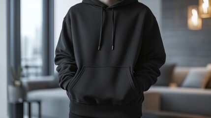 Black Hoodie Mockup