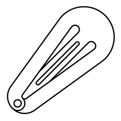 Canvas Print - hairclips line icon