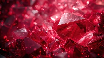 red diamond crystal abstract - 3d rendered illustration