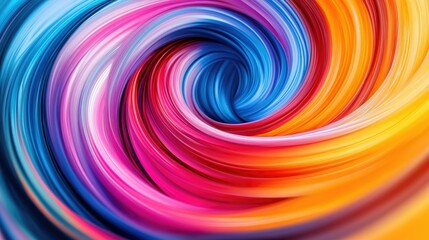 Poster - Vibrant swirls of color in abstract art