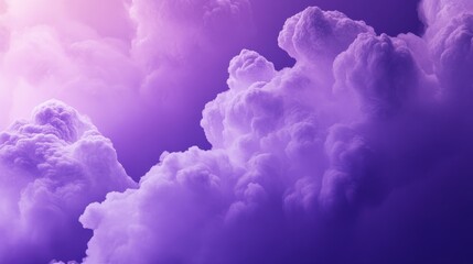 Sticker - Dreamlike abstract clouds in lavender gradient create serene ethereal atmosphere