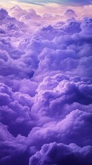 Sticker - Dreamlike abstract clouds in lavender gradient create serene ethereal atmosphere