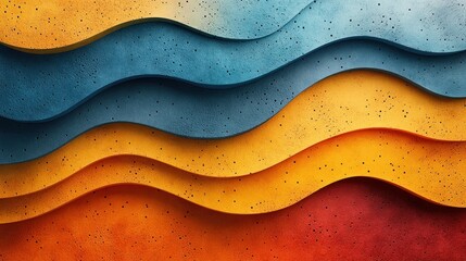 Wall Mural - Abstract Waves in Vibrant Colors