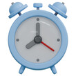 © nurarafa - light blue retro alarm time clock 3d illustration