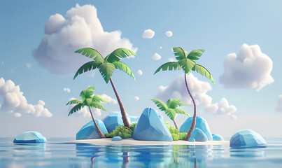 Wall Mural - island in the ocean