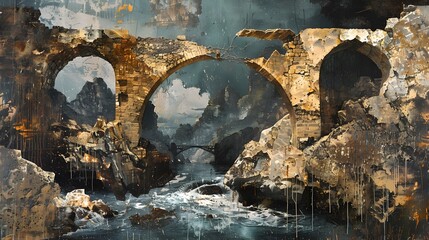 Wall Mural - Broken Bridge.