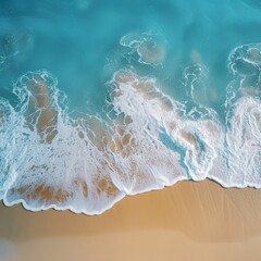 Waves on the beach as a background, Generative AI