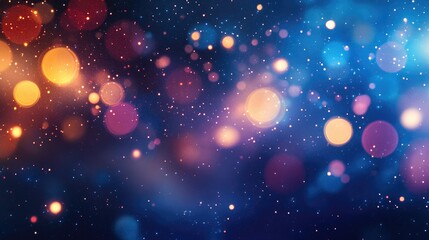 Canvas Print - Abstract bokeh background with sparkling lights