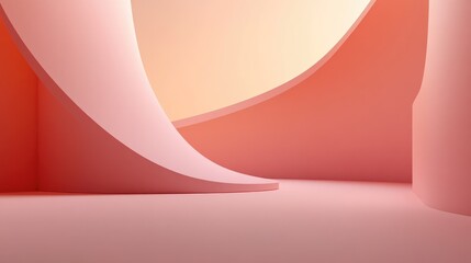 Poster - Minimalist abstract background 3D illustration and rendering