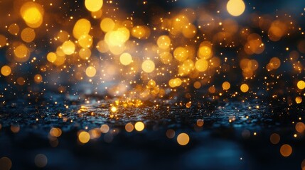 Poster - Abstract bokeh background with sparkling lights