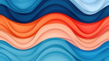 Abstract vector art of air flow, smooth lines, modern set