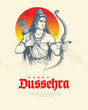 © Abhimistry - Happy Dussehra and Subh Vijayadashami with ravan dahan social media post banner template