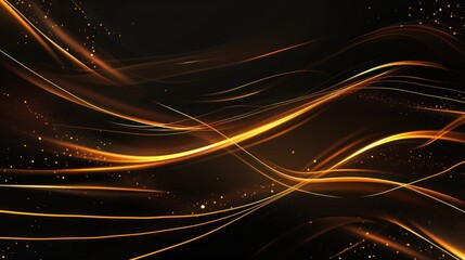 Sticker - Golden Waves Abstract Background