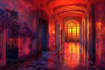 Canvas Print - Sunset Corridor.