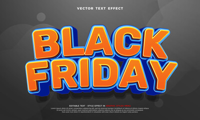 Wall Mural - Black friday 3d style text effect