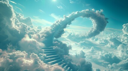 Poster - Stairway to Heaven in the Clouds.