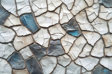 Wall Mural - Texture of fine ceramic mosaic. Abstract background, glossy texture of mosaic tiles on the wall.


